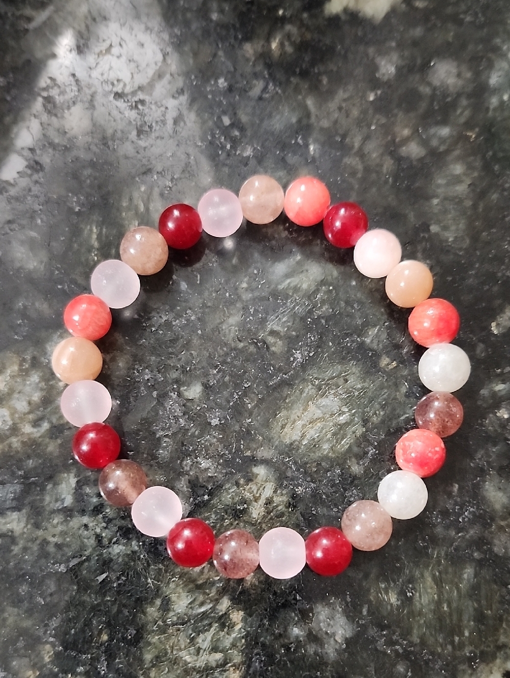Handmade Multicolor Semi Precious Gemstone Beaded Bracelet